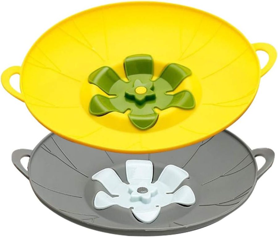 2Pcs Multi-Purpose Spiil Stopper Lid Cover Silicone Boil Over Safeguard Over-Boiling Anti Spiill Lid Cover Pot Pan Lid Multi-Function Cooking Kitchen Tool - Image 2