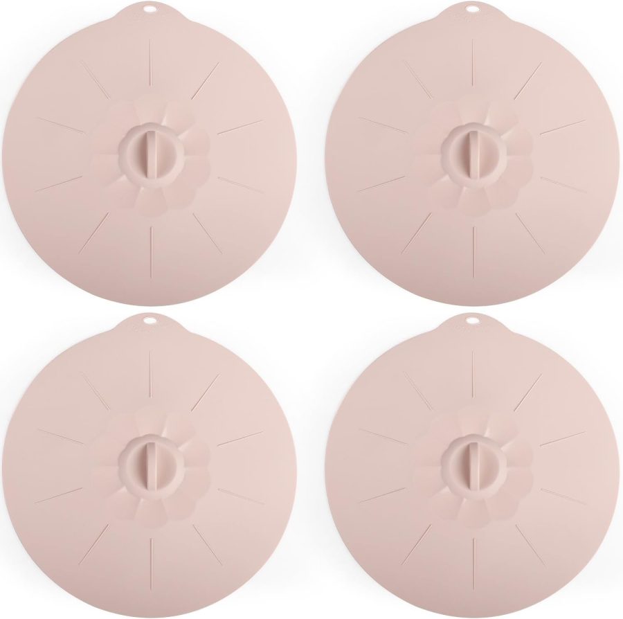 4 Pack 11.8" Silicone Lids for Cups Bowls Plates Pans, Microwave Splatter Cover, Kitchen Containers Lids Cover for Food Storage, Extra Large