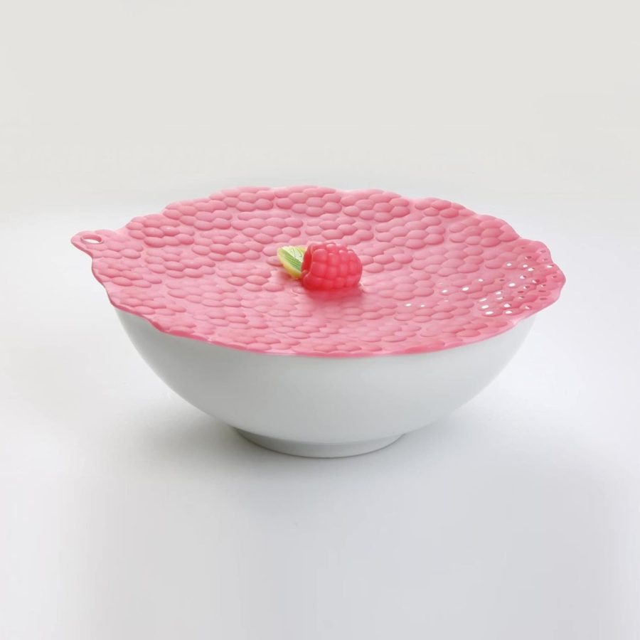 Raspberry Silicone Lid for Food Storage and Cooking - 11''/28cm - Airtight Seal on Any Smooth Rim Surface - BPA-Free - Oven, Microwave, Freezer, Stovetop and Dishwasher Safe - Image 2