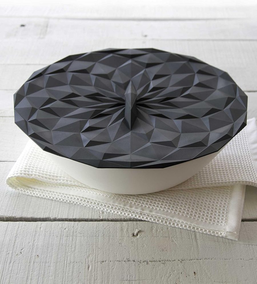 Silicone Round Suction Lids - Heat Resistant Microwave Splatter Cover for Bowls, Plates, Pots - Oven, Fridge, and Freezer Safe - 12.5 Inches, Black - Image 2
