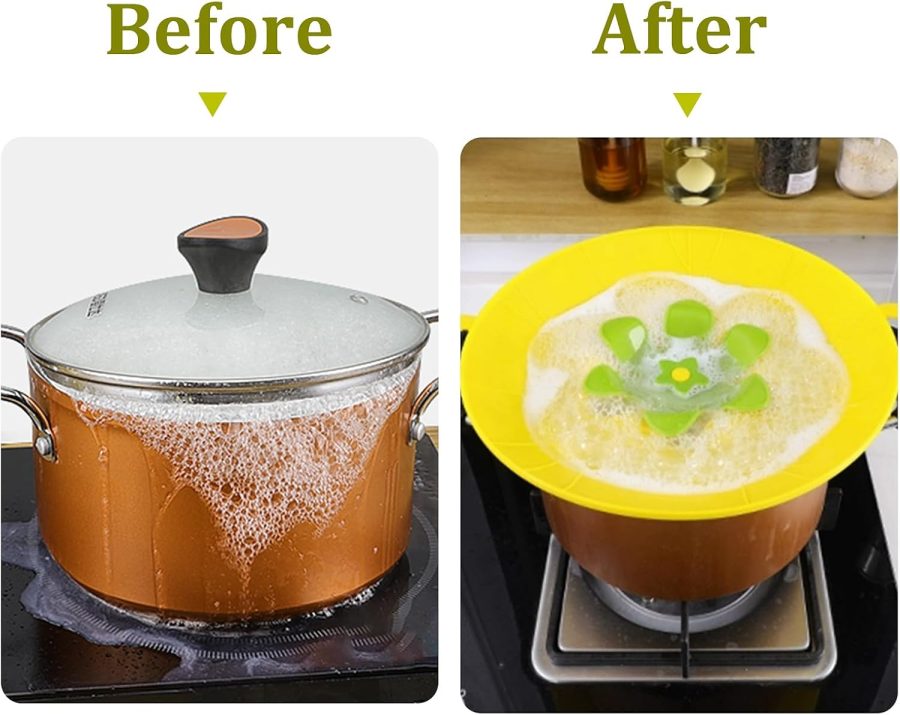 3PCS Spill Stopper Lid Cover Boil Over Safeguard Pot Cover Silicone Spill Stopper Lid Multi-Function Lid Cover for Kitchen Cooking - Image 2