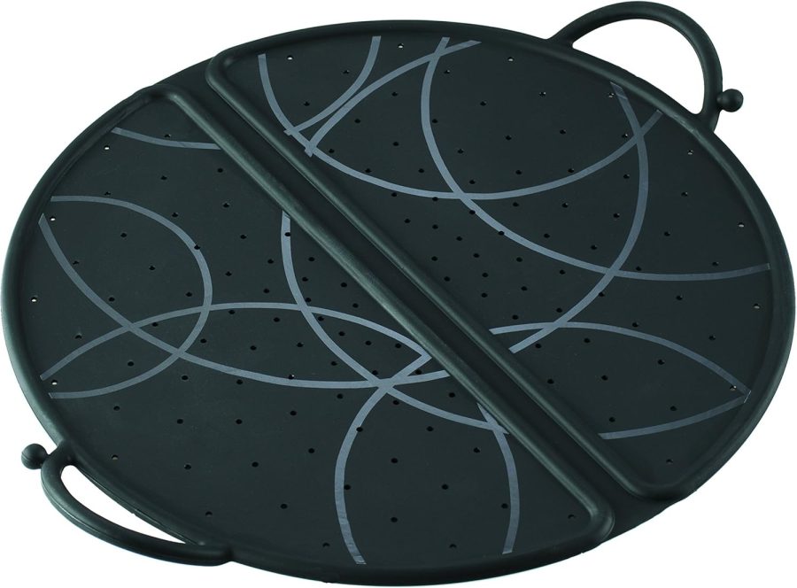 Foldable Splatter Guard, 12-Inch, Black